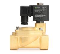 U.S. Solid Électrovanne en laiton 1" 220 V AC, 0,3-16 bar, normalement fermée, joint viton, filetage G - pilotée