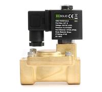 U.S. Solid Électrovanne en laiton 3/4" 24 V DC, 0,3-16 bar, normalement fermée, joint Viton, filetage G - pilotée