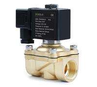 U.S. Solid Électrovanne en laiton G 3/4" 24 V CC fermé sans courant 10 bar - Valve à eau électrique pour eau, air, diesel, kérosène, essence