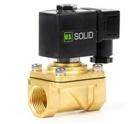 U.S. Solid Électrovanne laiton 3/4" - 12 V DC, normalement fermée, joint VITON, type boîte de jonction, filetage G