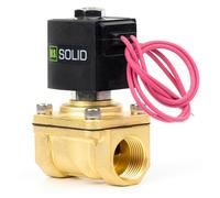 U.S. Solid Électrovanne laiton 3/4" - 220 V AC, normalement fermée, joint VITON, sortie de fils volants, filetage G