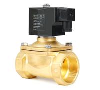 U.S. Solid Électrovanne laiton G 2" 220 V AC normalement fermée NC 10 bar, vanne électrique pour eau, air, diesel, kérosène, essence