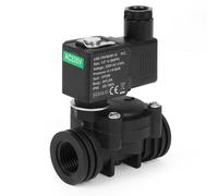 U.S. Solid Électrovanne plastique (nylon) 1/2" G - 220 V AC, 0,1-8 bar, normalement fermé, joint VITON pour eau, air