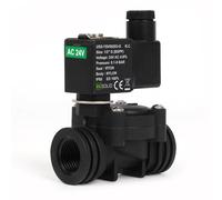 U.S. Solid Électrovanne plastique (nylon) 1/2" G - 24 V AC, 0,1-8 bar, normalement fermé, joint VITON pour eau, air