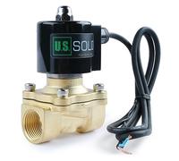 U.S. Solid Électrovanne sous-marine laiton 3/4" - IP67, 220 V AC, normalement fermée, joint VITON, filetage G, pour air, eau, huile, carburant
