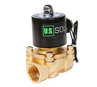 U.S. Solid Électrovanne - Vanne d'eau électrique en alliage de zinc 24 V DC 3/4" Joint NBR, normalement fermé
