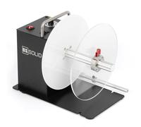 U.S. Solid Enrouleur d’étiquettes Automatique - Porte-Bobine 1" / 1,5" / 3", Largeur 120 mm, rembobinage bidirectionnel