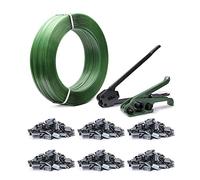 U.S. Solid Kit de tendeur pour sangle d'emballage robuste, outil de cerclage de palette, outil tendeur pour sangle, outil de scellage, 600 sceaux métalliques,600m rouleau de sangle PET
