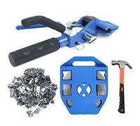 U.S. SOLID Kit Feuillard de Cerclage Métallique Manuelle Acier Inoxydable pour Palettes - Bobine 19x0.7mm x 30m, 100 Boucles Ear-Lokt + 1 Marteau