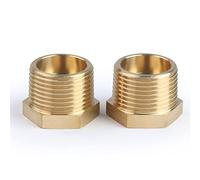 U.S. Solid Lot de 2 bagues hexagonales réductrices en laiton filetées (3/4" NPT mâle x 1/4" NPT femelle)