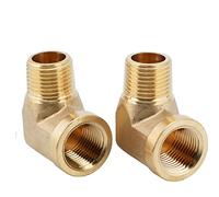 U.S. Solid Lot de 2 raccords coudés en laiton 90 degrés NPT mâle 6,35 mm vers femelle 6,35 mm