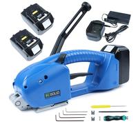 U.S. Solid Machine de Cerclage Semi-Automatique Cercleuse Électrique pour Bandes PP/PET 13-16mm - 2x3000mAh Batteries, Manuelle, Palettes en Carton