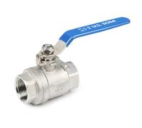 U.S. Solid Robinet à boisseau sphérique DN20 3/4" - Filetage G femelle en acier inoxydable 304, port complet 2 voies