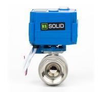 U.S. Solid Robinet à boisseau sphérique moteur avec fonction manuelle - Acier inoxydable 1" - Passage complet - 85-265 V CA - Retour automatique à 2 fils - Fermé sans courant