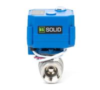 U.S. Solid Robinet à boisseau sphérique moteur avec fonction manuelle - Acier inoxydable 3/4" - Passage complet - 85-265 V CA - Retour automatique à 2 fils - Fermé sans courant