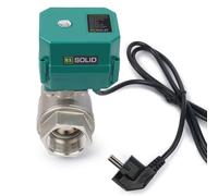 U.S. Solid Robinet à boisseau sphérique motorisé 1-1/2" avec fiche 220VAC DN40 en acier inoxydable, retour automatique, normalement fermé