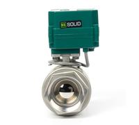 U.S. Solid Robinet à boisseau sphérique motorisé 2" - Robinet à boisseau sphérique électrique acier inoxydable avec port complet, 9-24 V AC/DC, retour automatique à 2 fils, normalement fermé