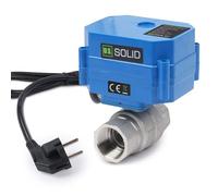 U.S. Solid Robinet à boisseau sphérique motorisé 3/4" avec fiche 220VAC DN20 en acier inoxydable, retour automatique, normalement fermé