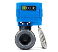 U.S. Solid Robinet à boisseau sphérique motorisé UPVC 1" - Robinet à boisseau sphérique électrique plastique avec port complet, retour automatique 2 fils, 85-265 V AC, normalement fermé