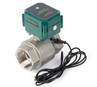 U.S. Solid Robinet à boisseau sphérique motorisé WiFi intelligent 2 pouces - Télécommande mobile acier inoxydable avec interrupteur manuel, connexion USB 5 V DC, filetage G