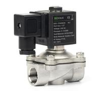 U.S. Solid Valve solenoid Valve magnétique 24 V AC fermé sans courant 10 bar, vanne à eau électrique Viton (1/2", acier inoxydable)