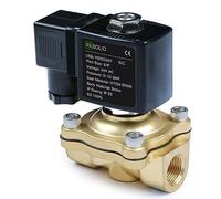 U.S. Solid Valve solenoid Valve magnétique 24 V AC fermé sans courant 10 bar, vanne à eau électrique Viton (3/8", laiton)