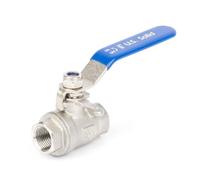 U.S. Solid Vanne à bille 3/8" DN10 - Acier inox 304, 2 voies, femelle femelle, port complet