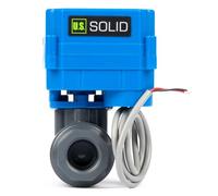 U.S. Solid Vanne à bille motorisée UPVC 1/2" - Vanne à bille électrique, plastique, 85-265 V AC, passage complet, retour automatique 2 fils, normalement fermée