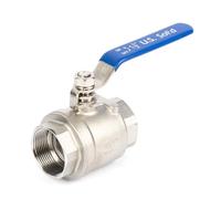 U.S. Solid Vanne à boisseau sphérique 1 1/2" DN40 - Acier inoxydable 304 filetage G femelle, passage intégral 2 voies