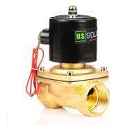 U.S. Solid Vanne électromagnétique en laiton 12V CC 3,175 cm normalement fermée pour air, eau, carburant VITON filetage G