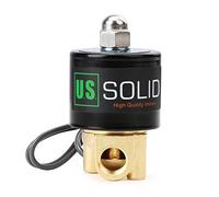U.S. Solid Vanne magnétique en laiton 1/4" G 24 V CC à commande directe pour eau, air, gaz, huile, NC, laiton, solénoïde