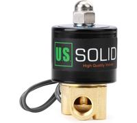 U.S. Solid Vanne magnétique en laiton 1/4" G 24 V CC à commande directe pour eau, air, gaz, huile, NC, laiton, solénoïde