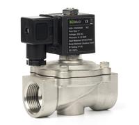 U.S. Solid Vanne solénoïde 24 V CA fermée sans courant 10 bar, vanne à eau électrique Viton (1", acier inoxydable)