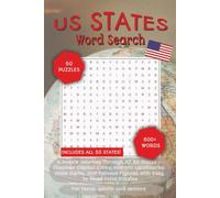 U.S. States Word Search Puzzle Book:: Word Searches with Easy to Read Print about U.S. Geography, All 50 States, Cities, Historic Landmarks, American ... | Gift for Vacations, Holidays and Free Times