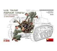 U.S. Tank Repair Crew With Continental W-670 Engine-Miniart Multicolore