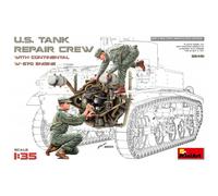 U.s. Tank Repair Crew With Continental W-670 Engineminiart 35461 1/35 : 2 Mécani