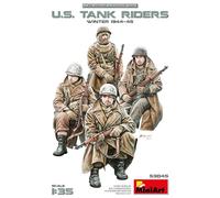 U.s. Tank Riders Winter 1944-45set 1/35 Miniart De 4 Fantassins Américains En Te