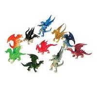 U.S. Toy Assorted Color and Design Mini Dragon Action Figures (12), Multi, 2 Multi G