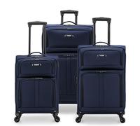 U.S. Traveler Anzio Softside Valise Extensible à roulettes pivotantes, Bleu Marine, Checked-Large 30-inch, Anzio Softside Valise Extensible à roulettes pivotantes