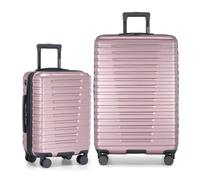 U.S. Traveler Boren - Bagages de Voyage rigides Extensibles et Robustes avec 8 Roues rotatives, orchidée, Ensemble de 2 pièces