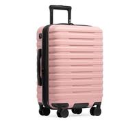 U.S. Traveler Boren Polycarbonate Hardside Rugged Travel Suitcase Luggage with 8 Spinner Wheels, Aluminum Handle, Pink, Carry-on 22-inch, USB Port