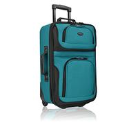 U.S. Traveler Ensemble de Bagages à Main Extensibles en Tissu Robuste Rio, Bleu Sarcelle, 2 Wheel Single, Rio Valise Cabine légère 50,8 cm Softside