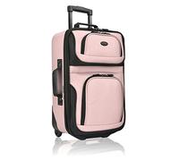 U.S. Traveler Ensemble de Bagages à Main Extensibles en Tissu Robuste Rio, Rose, Simple, Valise légère et Souple à roulettes de 50,8 cm