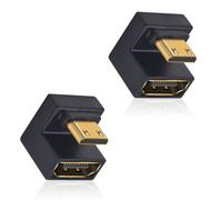 U Shape Adaptateur Mini HDMI2.1 vers HDMI2.1,Up Angle HDMI Femelle vers Mini HDMI Mâle 48Gbps (8K@60Hz 4K@120Hz) pour Caméra/PC Portable/Projecteur Home Cinéma-(2 Pièce)