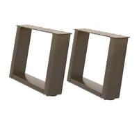 U Shape Table Legs 2 Pack Steel 40cm for Coffee Table | Acier poudré, niveleurs réglables, trous pré-percés, vis incluses, design géométrique, plateau non inclus