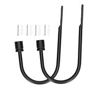 U Shaped Curtain Holdbacks | Aluminum Alloy Drapery Hooks for Home/Office/Bedroom | 2 Pack Heavy Duty Curtain Tiebacks with Screws (Black)