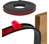 U-Shaped Edge Band,15 Mm X 6.1 M,Self-Adhesive Edge Protector For Table Corners And Furniture - Black Tpe Profile For Baby Safety And Worktop Finish