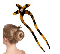 U-Shaped Hair Pins, Elegant Starfish Hairpin, Secure Hold Long & Thick Hair, Stylish & Versatile Accessory, Durable & Lightweight, Perfect For Birthdays & Mother’s Day 5.31x1.85 Inches