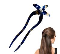 U Shaped Hair Pins, Women Starfish Hairpin, Elegant Long Thickhair, 5.31x1.85in Versatile Hair Accessories, Stylish Headwear Pin for Birthdays, Mother's Day, Special Occasions