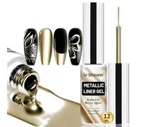 U-Shine Copper Metallic Painting Gel, 3D Mirror Effect Polish Nail Art | 3D Mirror Effect Gel Nail Polish, Painted Drawing Gel, Build in Thin Brush Soak Off Gel for Salon Home DIY Manicure